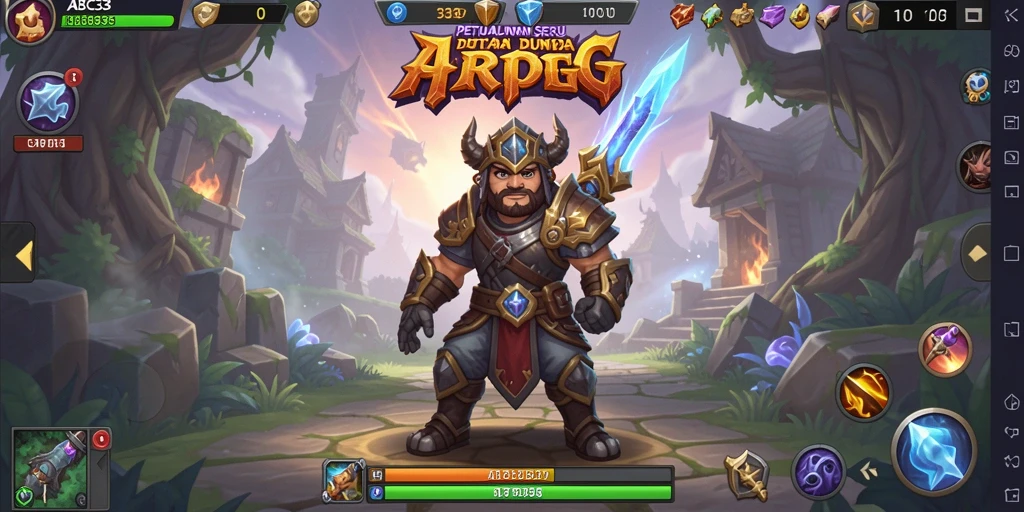 Tangkapan layar gameplay ABC33 menunjukkan aksi pertarungan yang mendebarkan.
