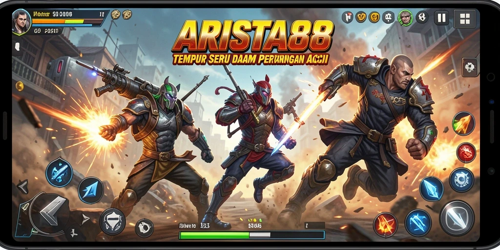 Menampilkan gameplay seru aksi pertarungan di ARISTA88.