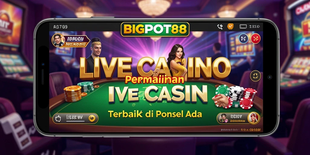 Tampilan menarik dari permainan live casino di BIGPOT88.