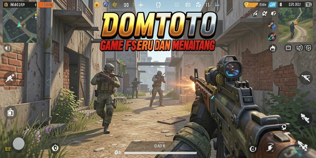 Screenshot gameplay intens dari DOMTOTO dengan aksi seru.