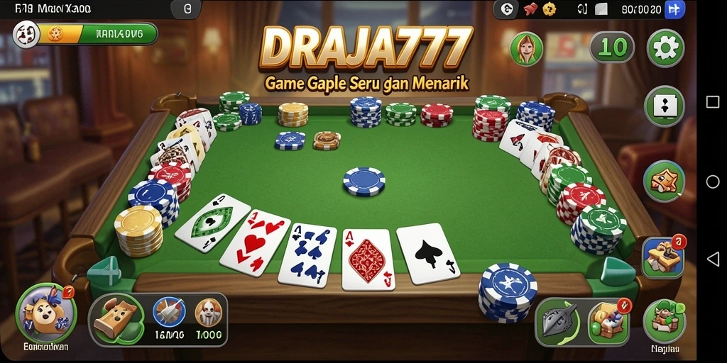 Tampilan gameplay Gaple yang seru dan interaktif