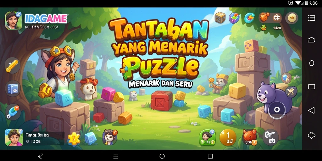 Tampilan gameplay puzzle di IDAGAME yang menarik dan menantang.