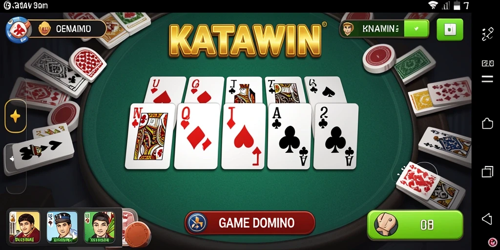 Tampilan screenshot permainan KATAWIN yang menarik dengan gameplay domino.