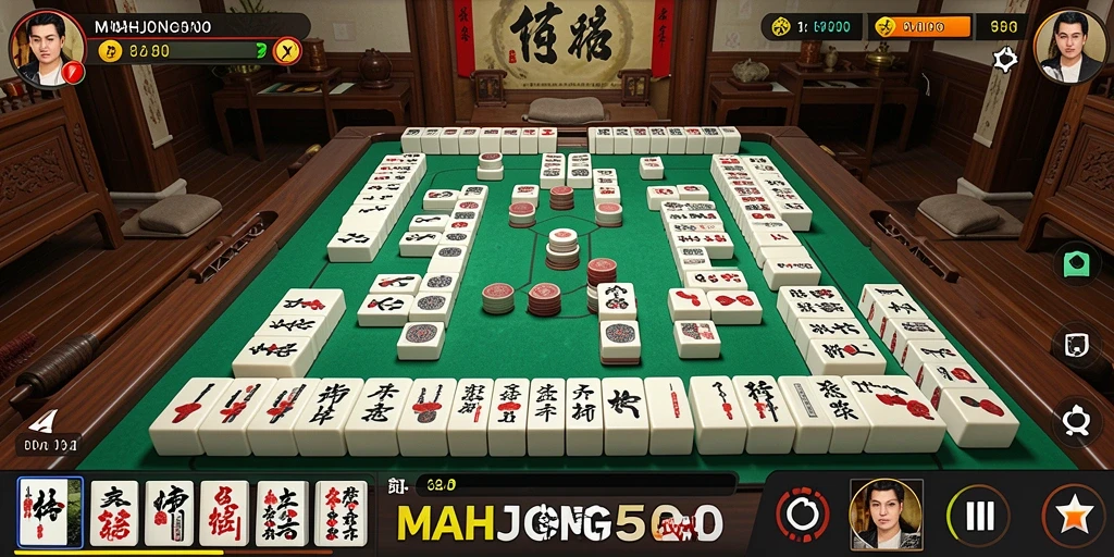 Tampilan menarik dan gameplay yang menantang dalam MAHJONG500.