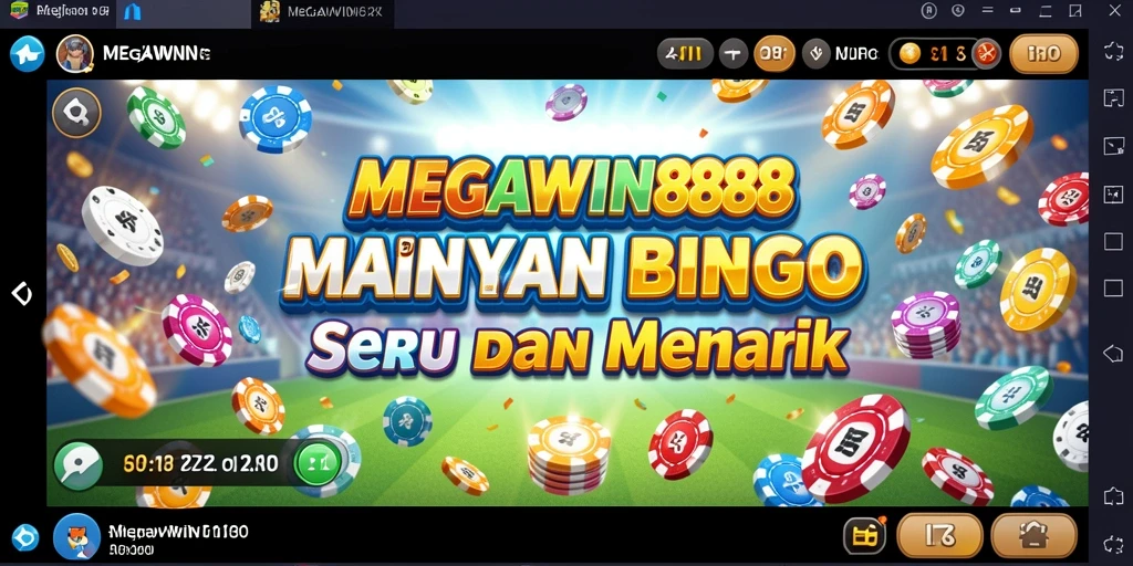 Screenshot gameplay MEGAWIN888 menampilkan suasana Bingo yang seru.