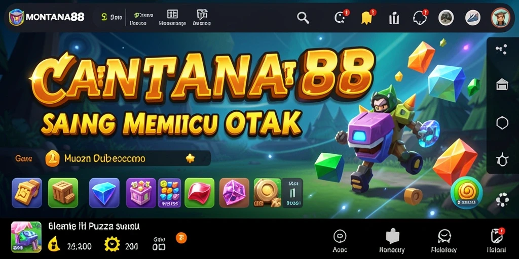 Screenshot gameplay MONTANA88 menampilkan tantangan puzzle menarik.