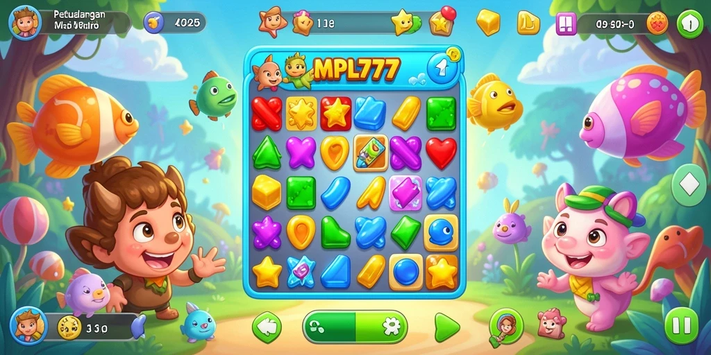 Screenshot gameplay MPL777 yang penuh warna dan tantangan.